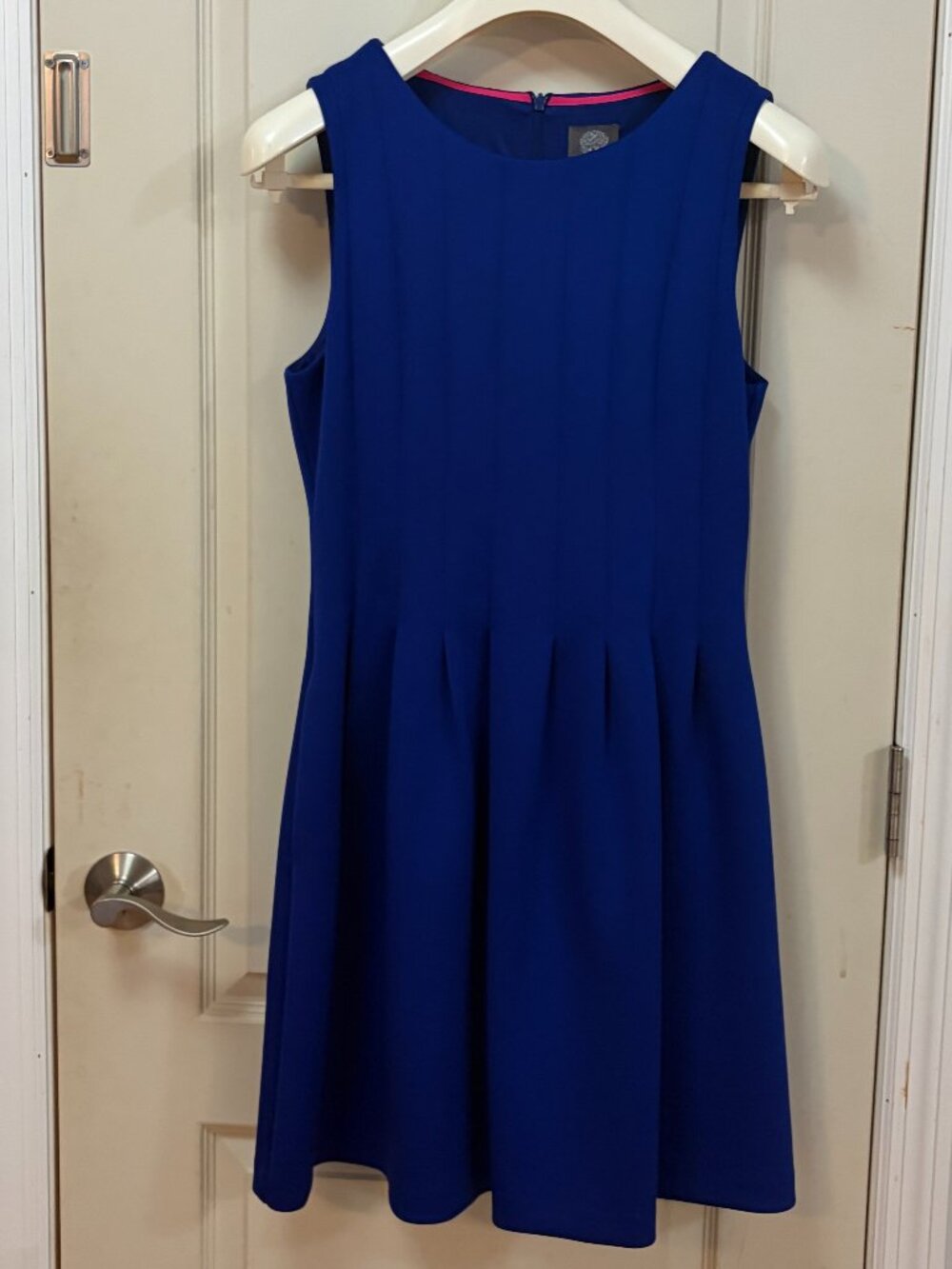 Vince Camuto Women's Size 14 95% Polyester/5% Spandex Sleeveless Dress. Blue.